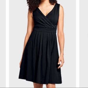 Black lands end fit and flare dress size large